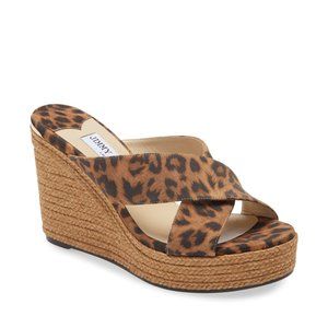 NWT Jimmy Choo Dovina Leopard Wedges